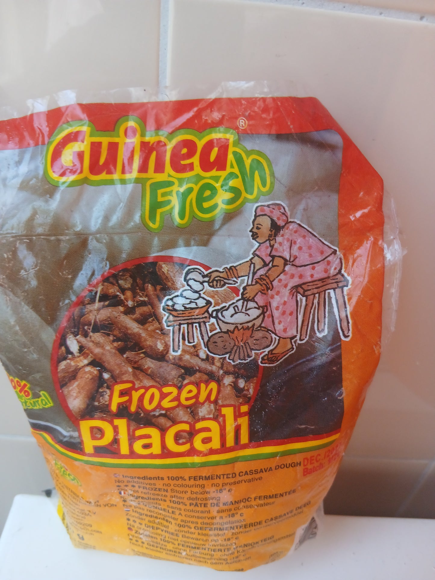 Frozen Placali cassava fufu