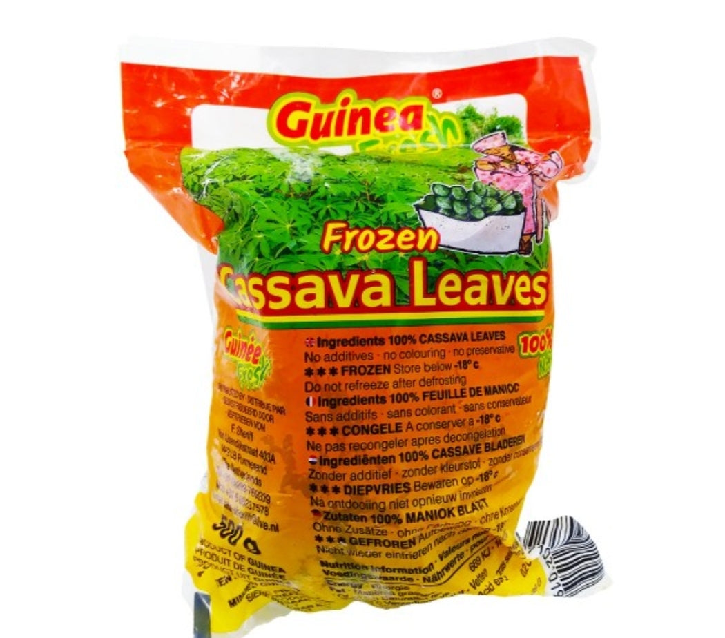 Frozen guinea fresh cassava leaf 500gr